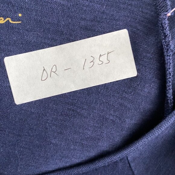 Lilly Pulitzer Surfcrest Dress Medium True Navy Blue‎ Cotton Modal NWT DR-1355 - Picture 2 of 12